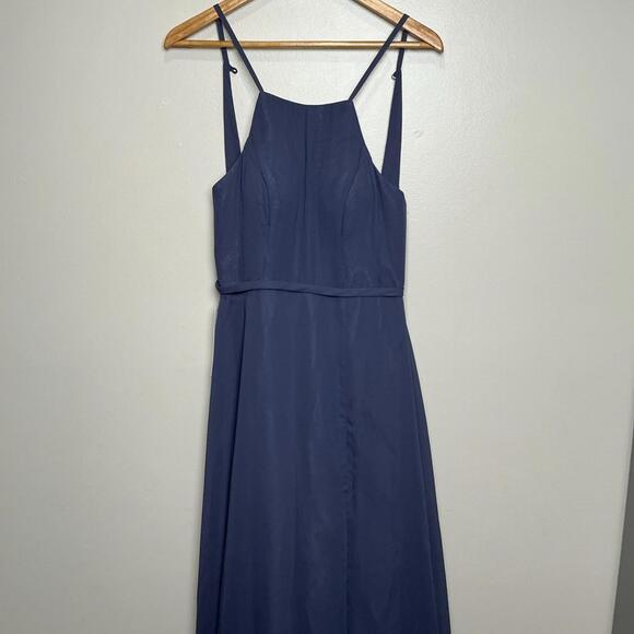 AZAZIE Bree Stormy Empire Pleated Chiffon Dress NWT Size A6 (Not Altered) - Picture 1 of 9